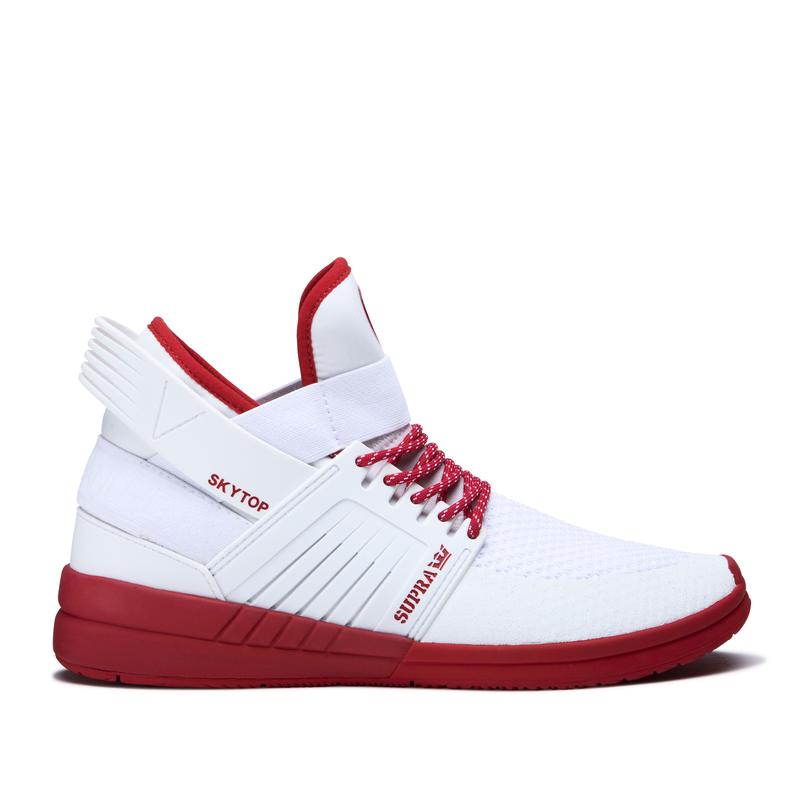 Supra SKYTOP V Sneaker High Damen Weiß / Rot Bestellen XKLIO0514